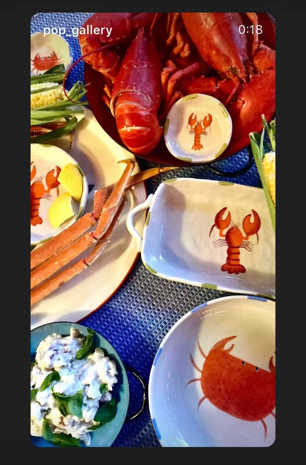 ChagoArt - Wholesale Decorative Plate/Dish/Bowl - Ceramic Bowl with Hand-painted Lobster-Serving Bowl-8″3