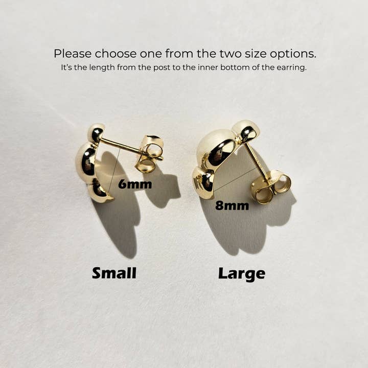 HolyBang Jewels - Wholesale Stud/Post Earrings - MINIMALIST PUFFY EARRINGS - E-HT1988 / E-H132782