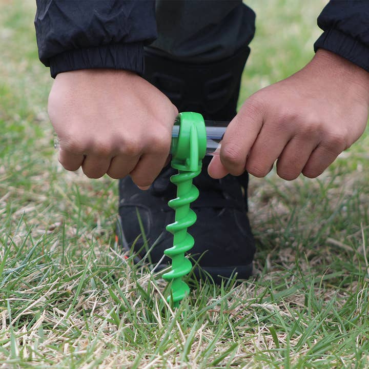 Ashman 9.5 Inch Spiral Ground Anchor Green- Ideal for Tents for wholesale by Ashman Online