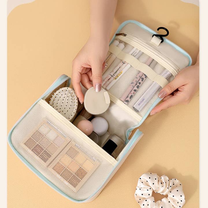 wandf - Wholesale Makeup/Cosmetic Bag - Customized Hanging Travel Toiletry Cosmetic Bag With Handle9