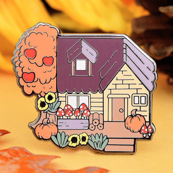 Cozy Cottage Pin for wholesale by The Moonborn