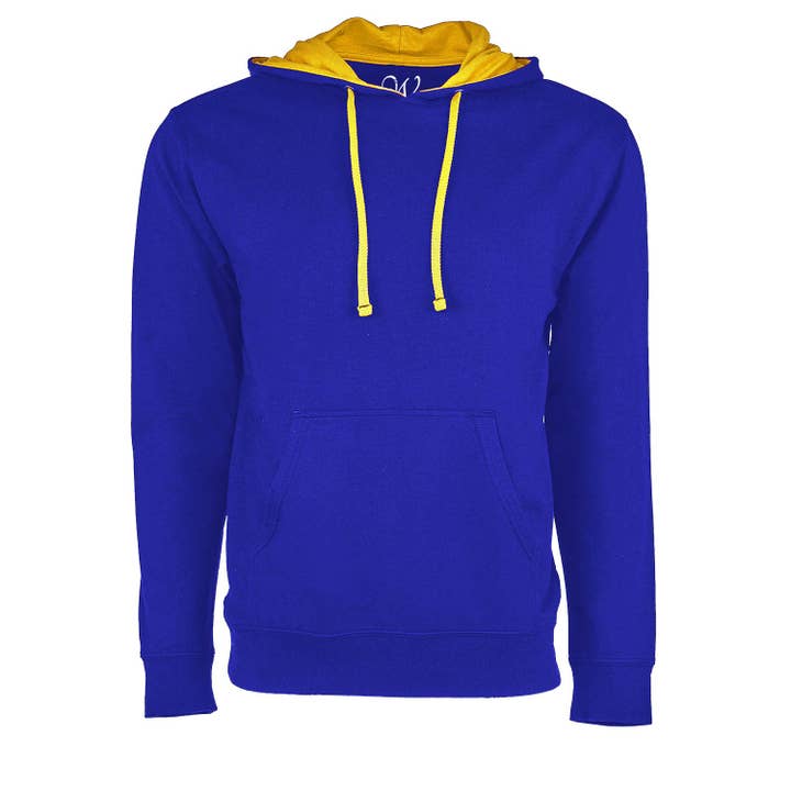 EWC 930RBG Royal-Gold French Terry Two-Toned Pullover Hoodie for wholesale by Ethan Williams