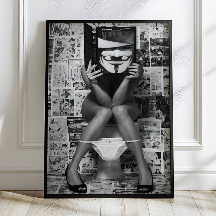 Rebellion Reading Room | Bold Anonymous-Inspired Wall Art for wholesale by Belter Prints