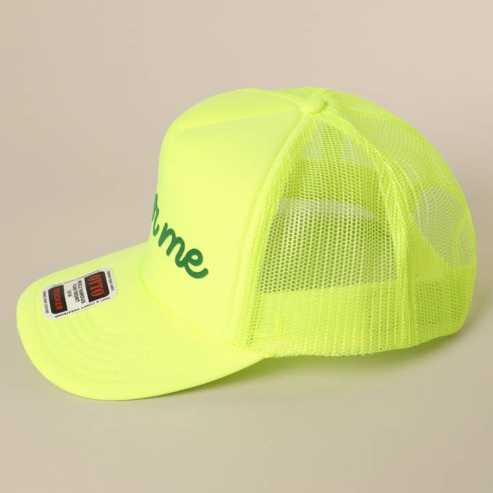 Fashion City – Engroshandel Trucker hat - Unisex – Øl Mig Tekst Printet Mesh Ryg Skum Trucker Kasket17