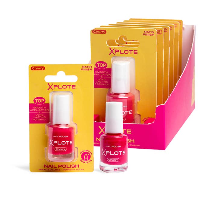 XPLOTE CHERRY NAIL POLISH 6ml for wholesale by Aquarius Cosmetic SLU