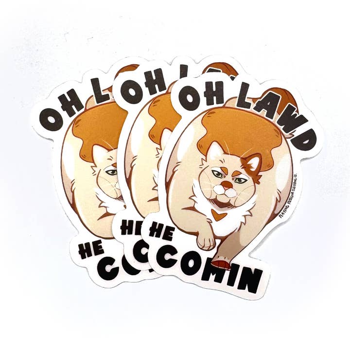 Oh Seigneur, il arrive Autocollant pour la vente par Playing Possum Clothing Co.