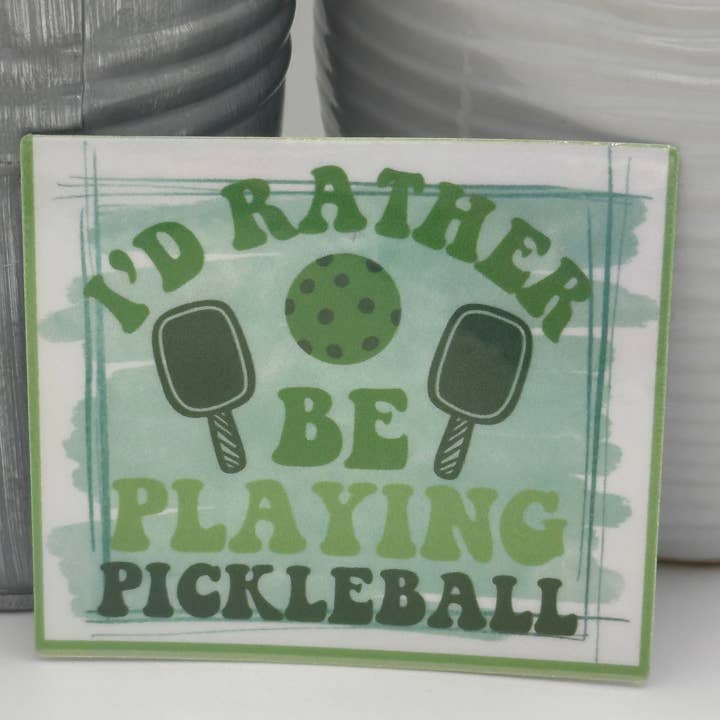 High Quality Waterproof Sticker - Id Rather Be Playing for wholesale by Ink and Thread Design