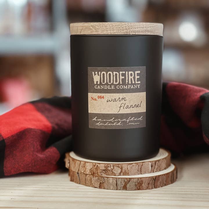 Woodfire Candle Company – wholesale Jar/filled candle – Woodfire Black Wood Wick Soy Candle - Home Decor Gift