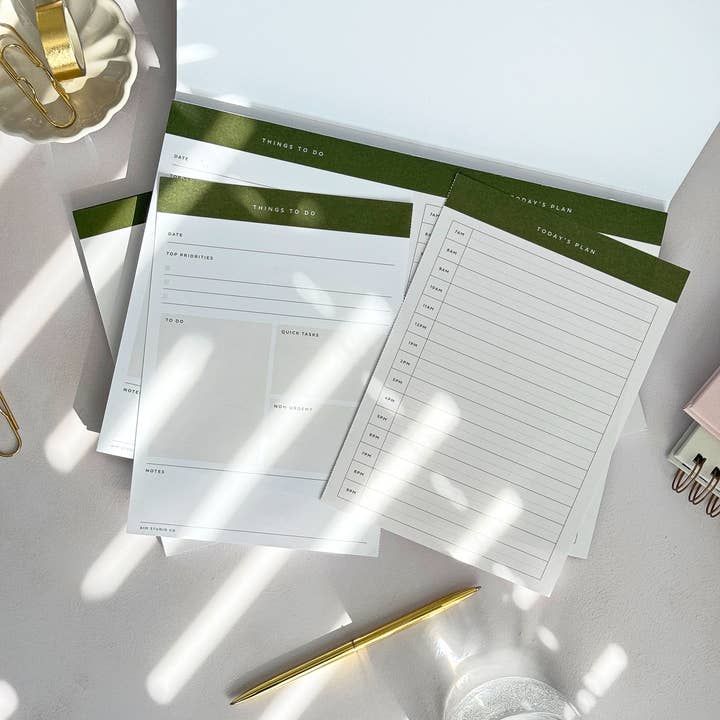 AIM Studio Co - Wholesale Notepad - Perforated Productivity Desk Pad: Time Blocking & To Do List8