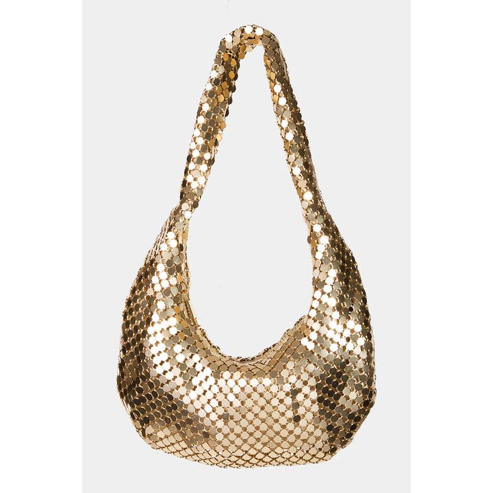 Collections by Fame Accessories - Wholesale Shoulder Bag - Women's - Sequin Disc Handbag