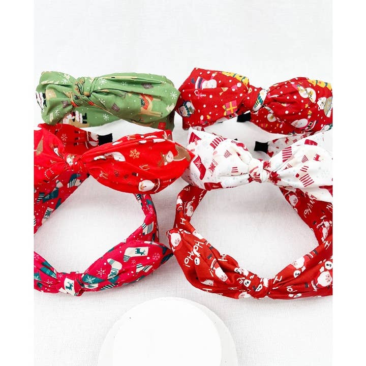 Christmas Theme Headband - Stylishly Knotted Design for wholesale by Love and Repeat