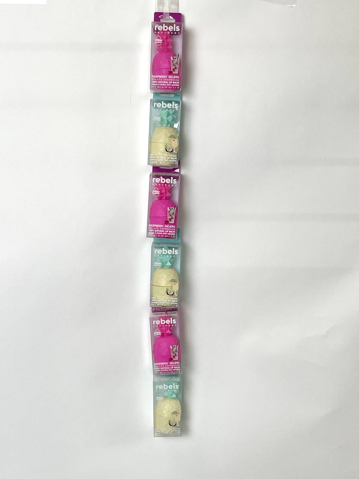 Rebels Refinery - Wholesale Lip Balm - CLIP STRIP LIMITED EDITION SUMMER DRINK PINEAPPLES