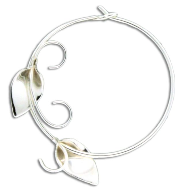 Mark Steel Jewelry - Wholesale Hoop Earrings - Double Calla Lily Hoop Earring 2