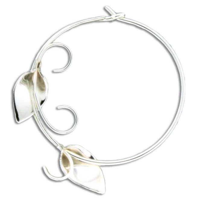 Mark Steel Jewelry - Wholesale Hoop Earrings - Double Calla Lily Hoop Earring 2