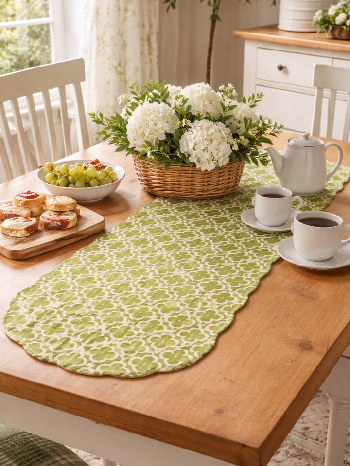 Verde Quilted Table Runner for wholesale by Atolia Designs