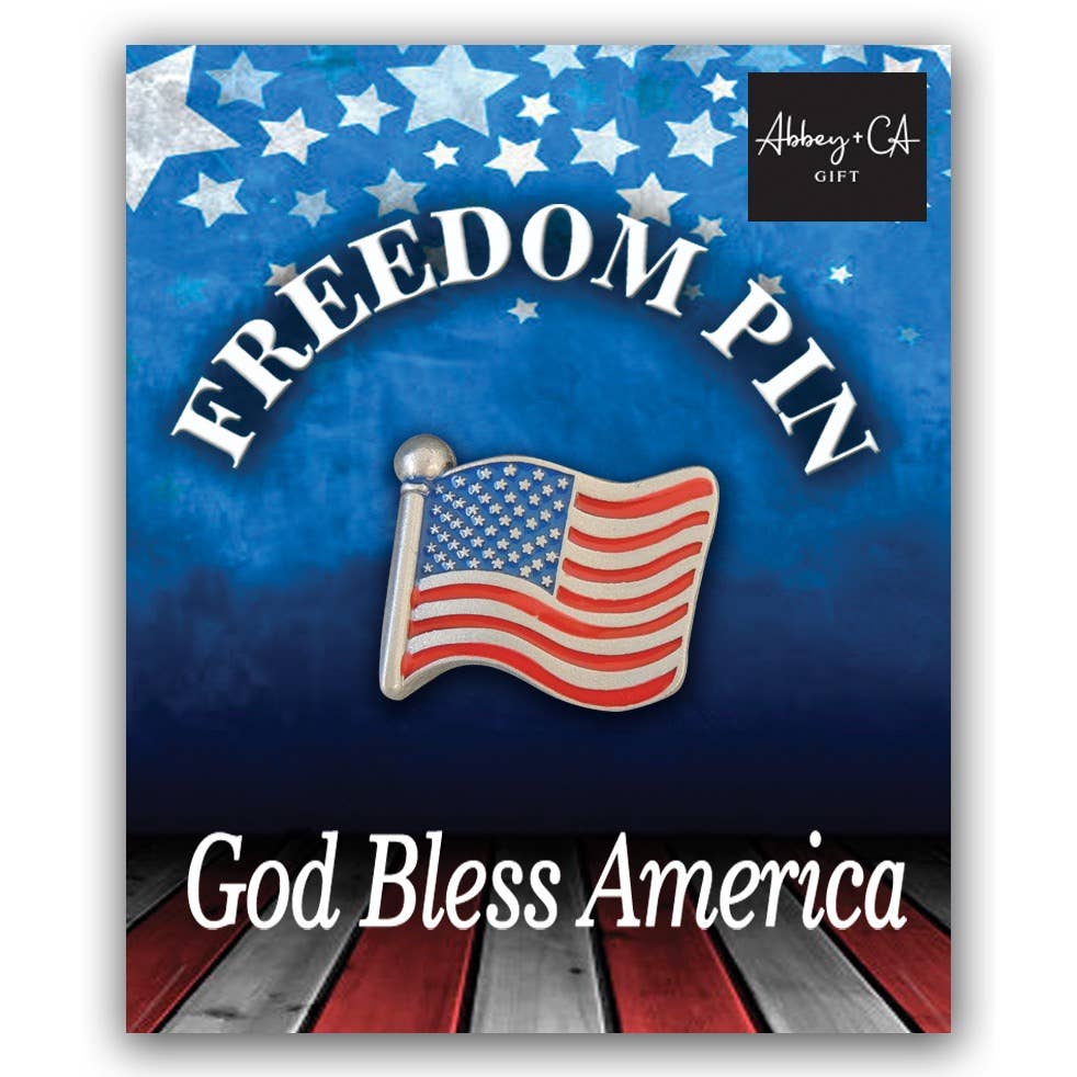 Abbey + CA Gift - Wholesale Lapel Pin/Button - USA Flag Lapel Pin1