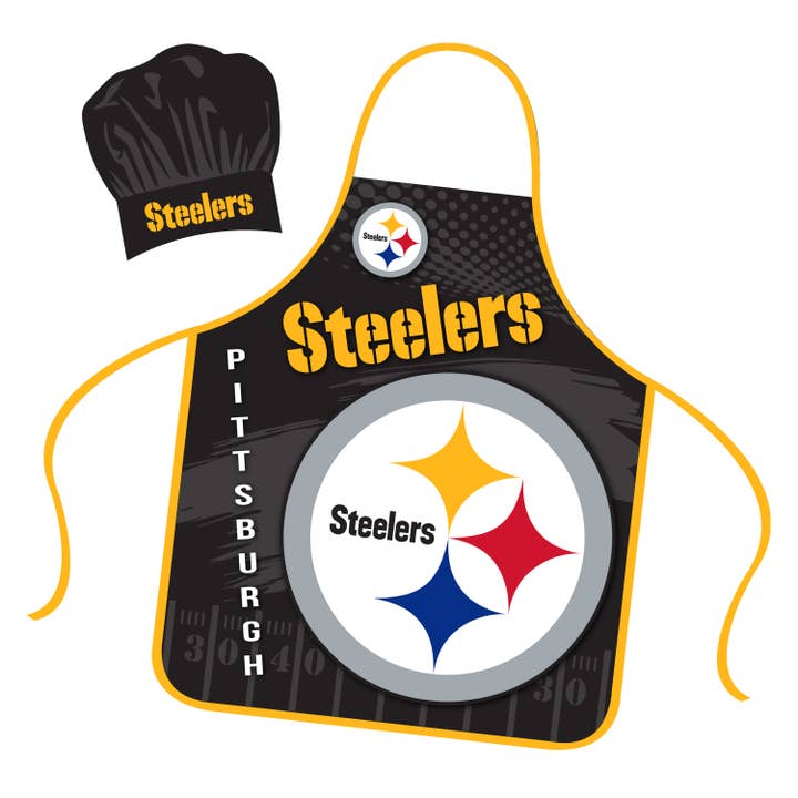 NFL Pittsburgh Steelers Apron & Hat Set for wholesale by Mojo Licensing