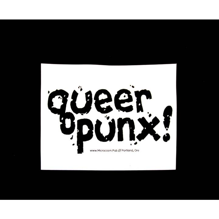 Sticker #286: Queer Punx for wholesale by Microcosm Publishing & Distribution