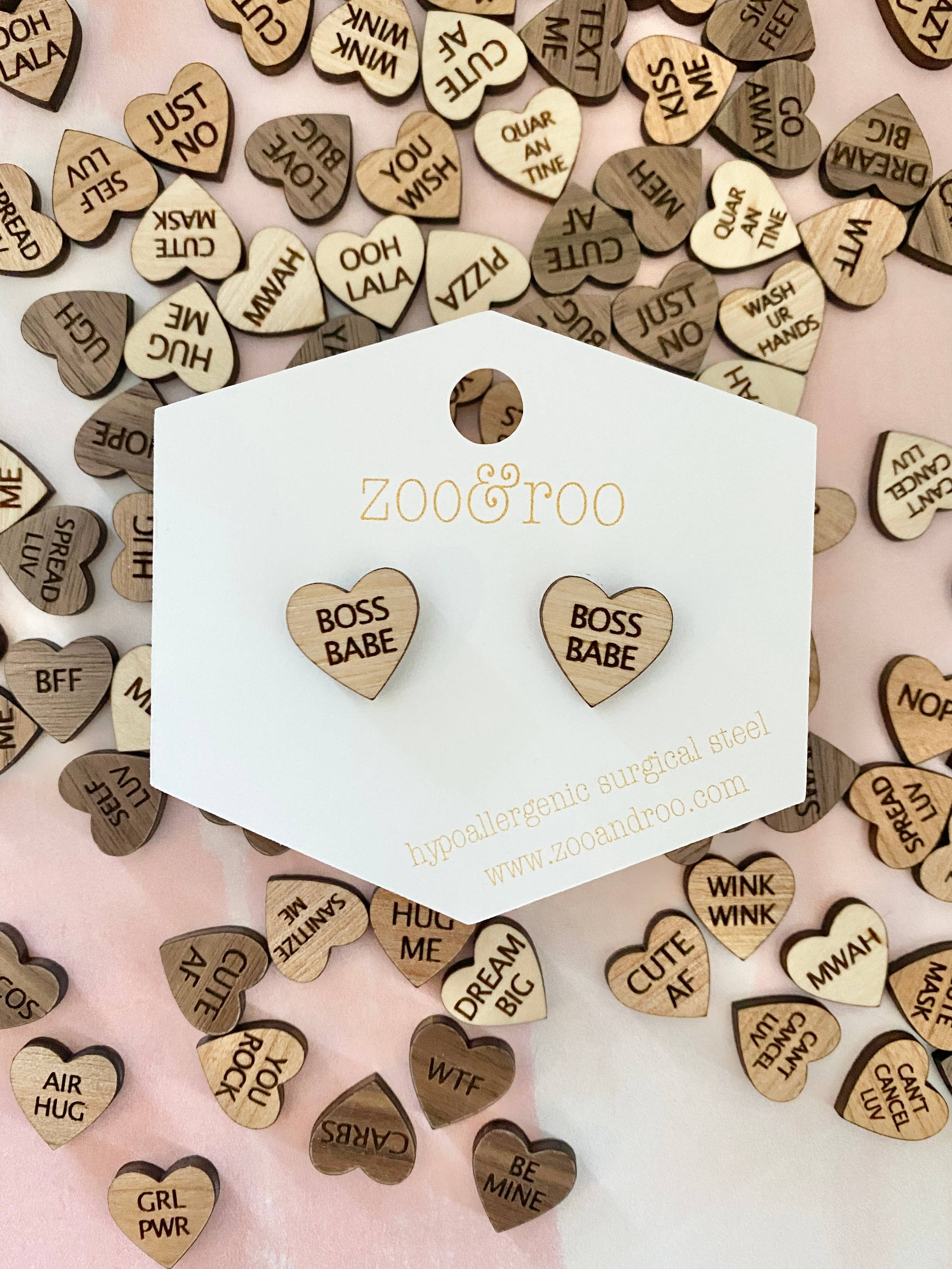 zoo&roo - Wholesale Jewelry Set - Set of 36 Conversation Heart Studs | Valentines Day earrings4