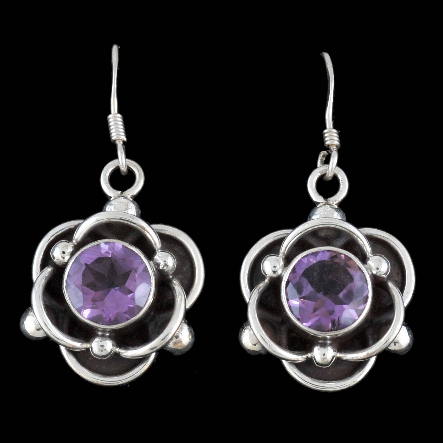 Zig Zag Asian Collection - Wholesale Dangle Earrings - Lotus Flower Earring with Stone5