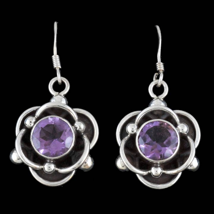 Zig Zag Asian Collection - Wholesale Dangle Earrings - Lotus Flower Earring with Stone5