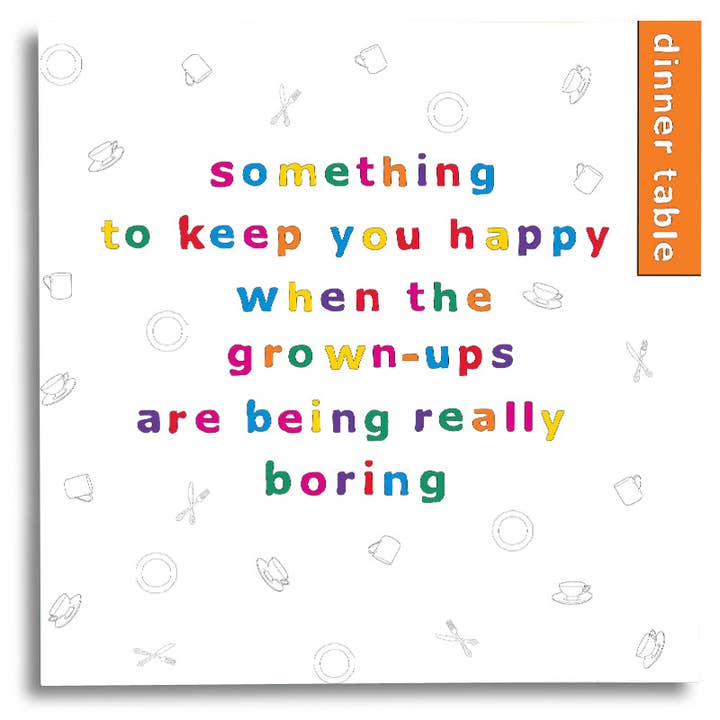 Something to Keep you Happy - Dinner Table Activity Book for wholesale by Two Little Boys