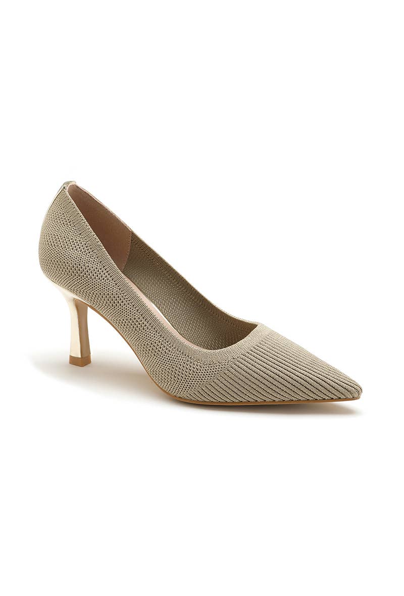 Joia Paris - Wholesale Low Heels - Women's - Comfortable high heel pump soft fabric HK-13110