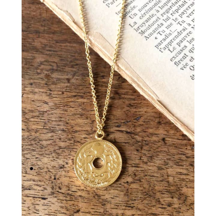 Collier Mi Long 25 Centimes pour la vente par Maison Amour