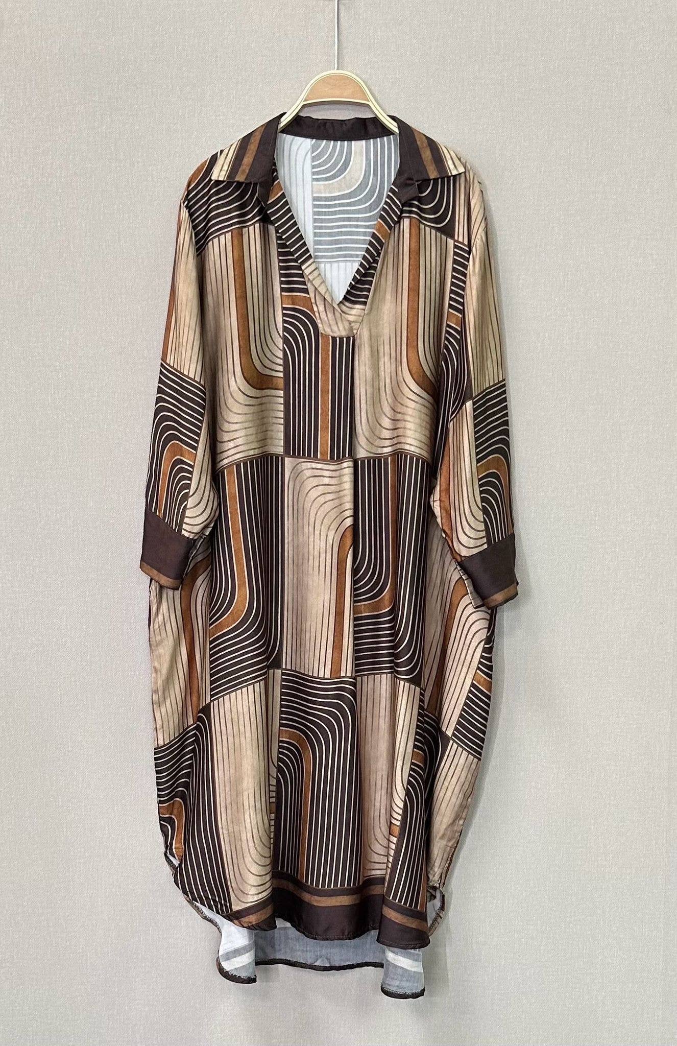 SWEET MAGIC MODA Y COMPLEMENTOS - Vendita all'ingrosso Vestito - Donna - ABITO TAGLIO AMPIO VISCOSA E SETA