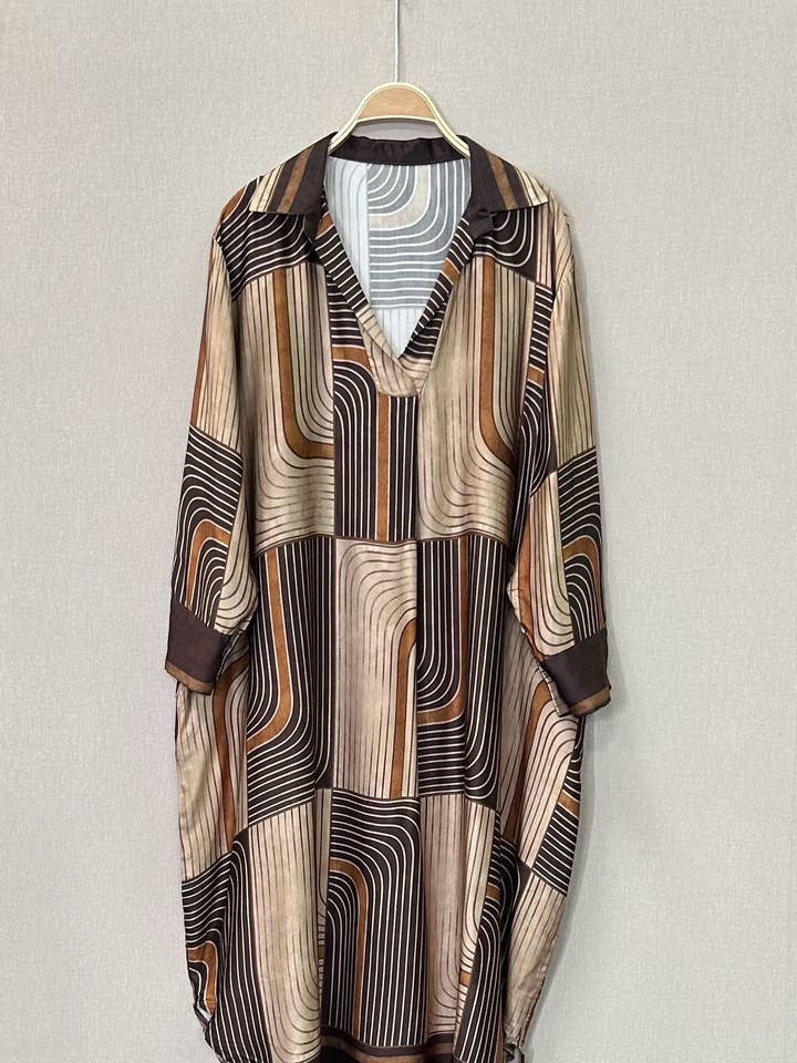 SWEET MAGIC MODA Y COMPLEMENTOS - Vendita all'ingrosso Vestito - Donna - ABITO TAGLIO AMPIO VISCOSA E SETA0