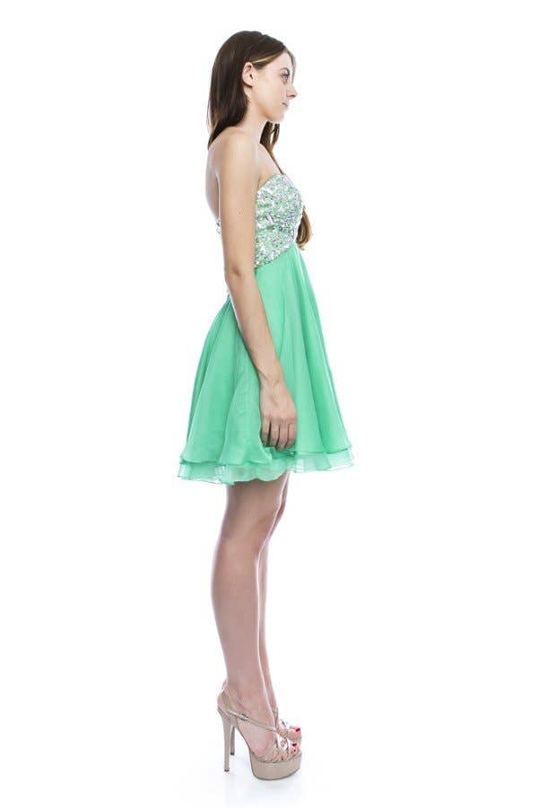 Chicas – Engroshandel Kjole - Dame – Kort chiffon kjole med rhinestones C15611