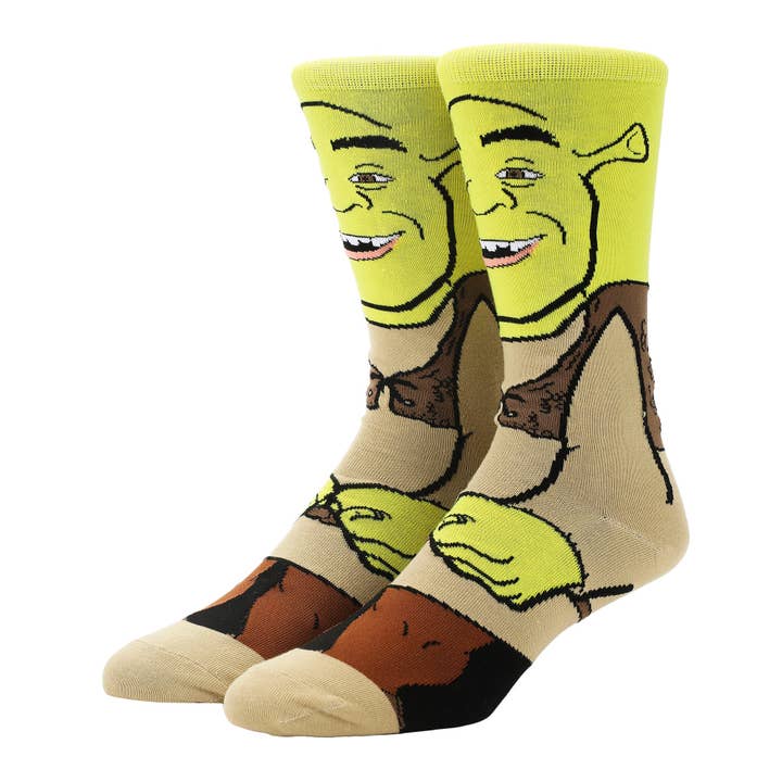 Dreamworks Shrek Animigos 360 Character Crew Socks for wholesale by Bioworld Merchandising