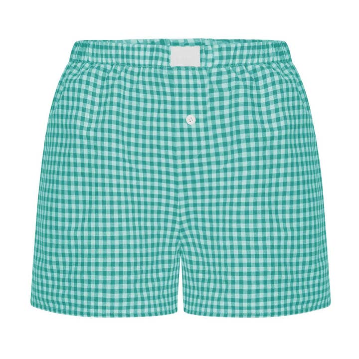 Rosa Clothing - Wholesale Shorts - Women's - Everywhere Gingham Elastic waist Pull-On Boxer Shorts9