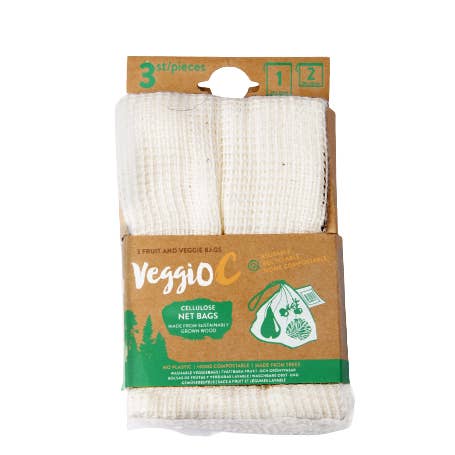 Carrinet AB – wholesale Livsmedels-/Shoppingväska – VEGGIO C 3-PACK - CELLULOSA FRUKT- OCH GRÖNSAKSPÅSAR