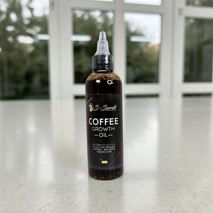 S-Secrets - Wholesale Hair Oil - Coffee Hair Growth Oil 4oz - Scalp Stimulator with Herbs, Biotin & Essential Oils for All Hair Types14