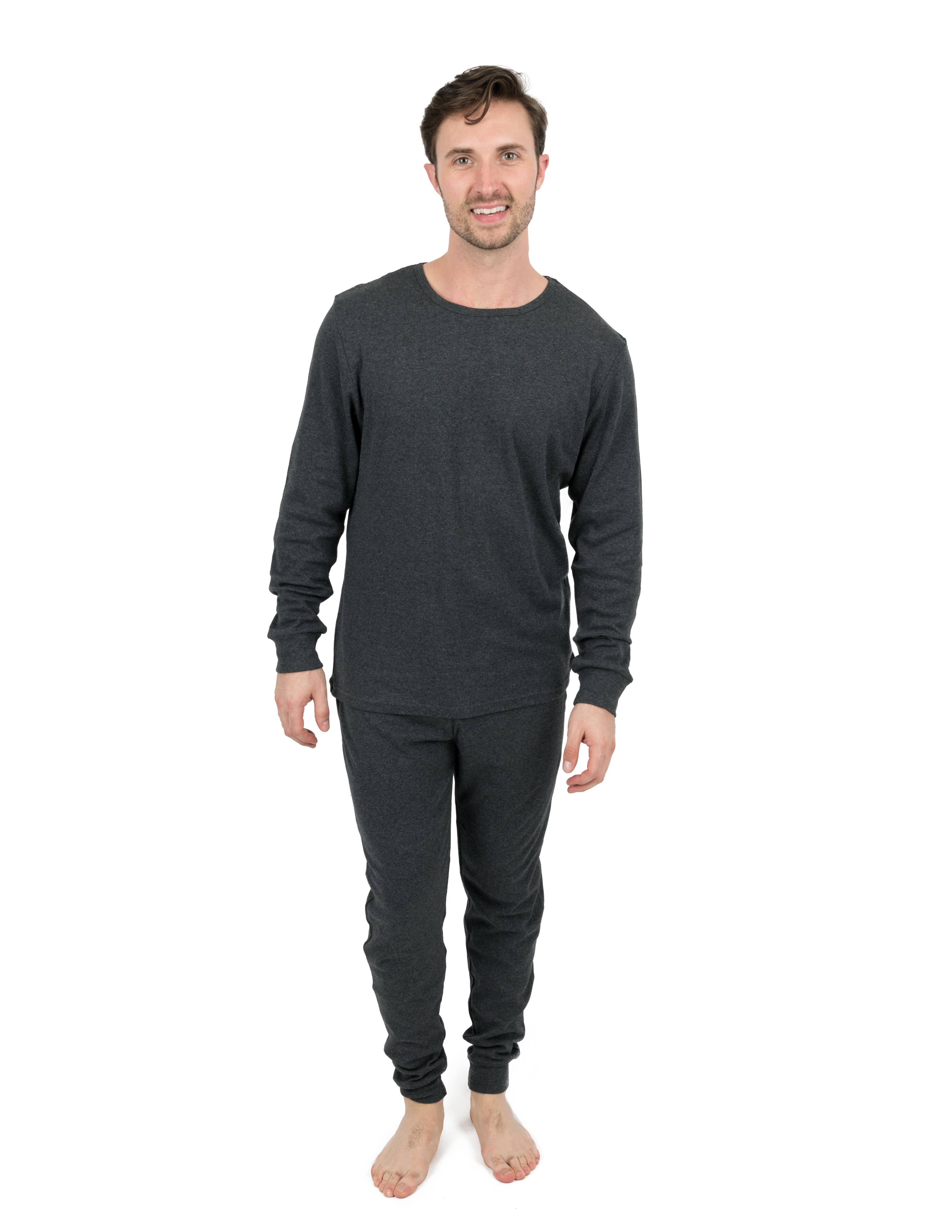 Leveret Pajamas - Wholesale Sleepwear Set - Men's - Mens Two Piece Cotton Pajamas Solid11