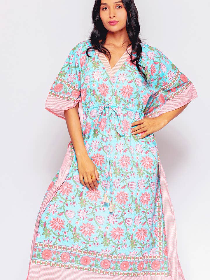 Sevya Handmade - Wholesale Kaftan - Women's - Anjali Block Print Caftans