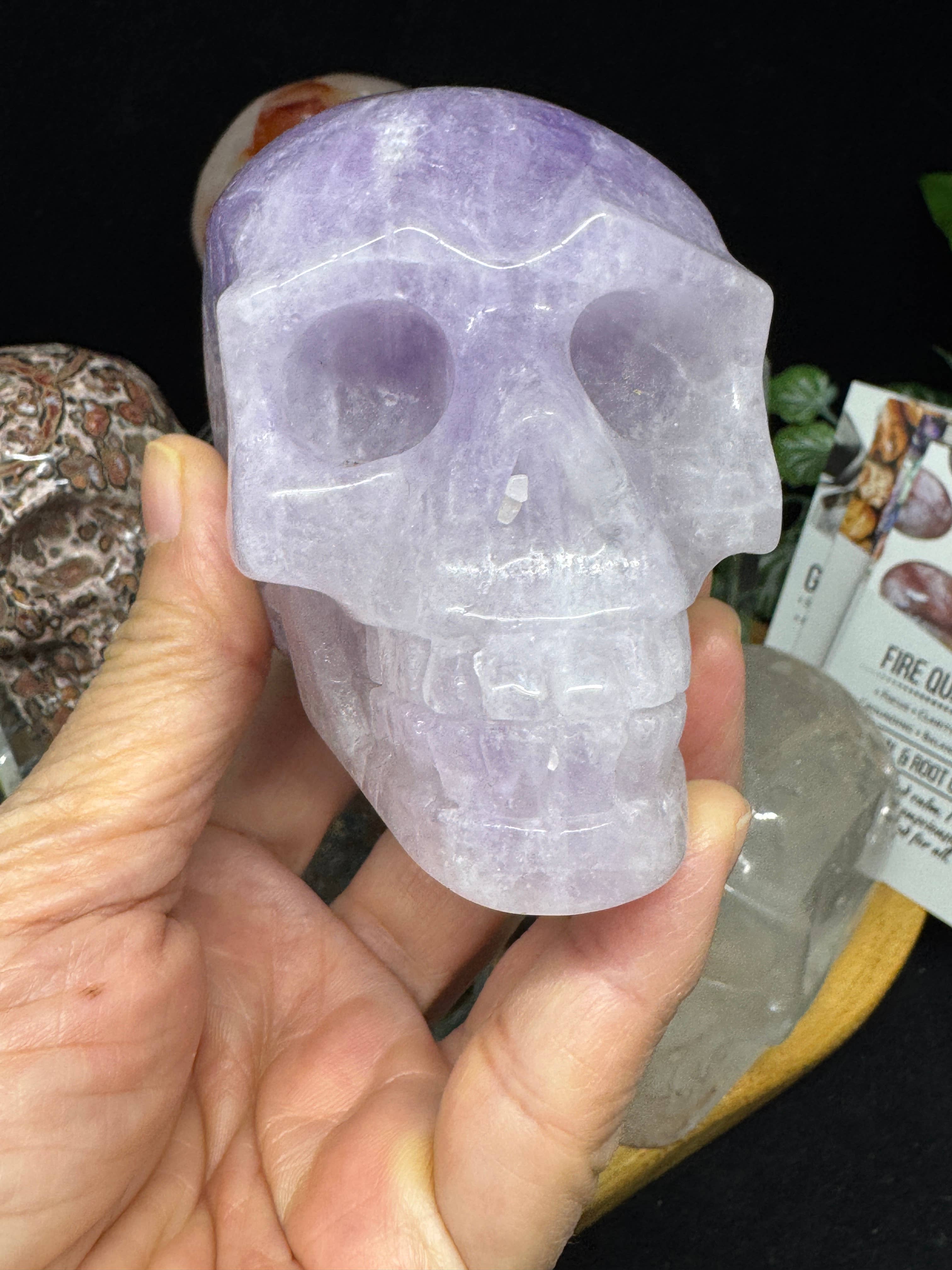 The 7 Directions - Wholesale Spiritual Stone/Crystal - 6 pc Ocean Jasper Leopardite fire quartz skull bundle G80511