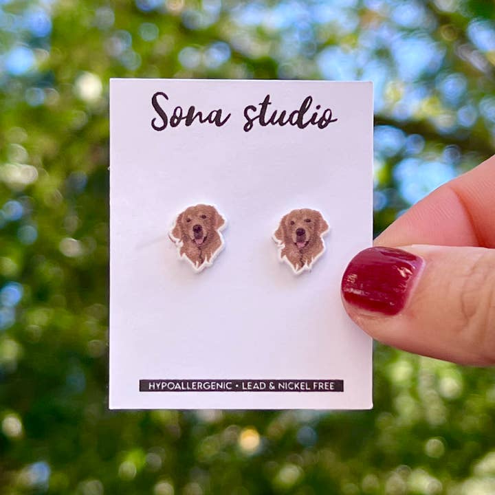 Pendientes dorados para venta al por mayor de Sona Studio