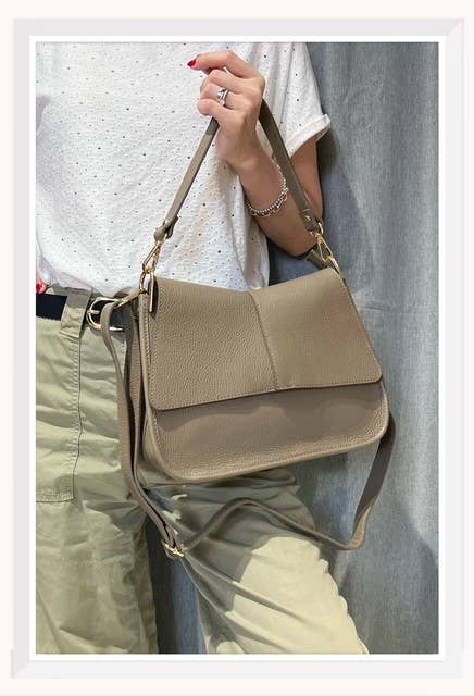 Z et Z - Wholesale Shoulder Bag - Women's - Grained leather shoulder bag C03775