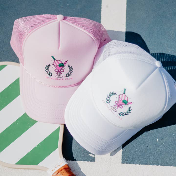 Katydid - Wholesale Trucker Hat - Women's - Pickleball Club Martini Foam Trucker Cap