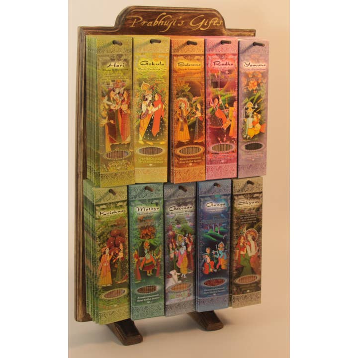 Prabhuji's Gifts - Wholesale Incense - Display Rack - Vertical - 10 Fragrance Incense Sticks - 1301