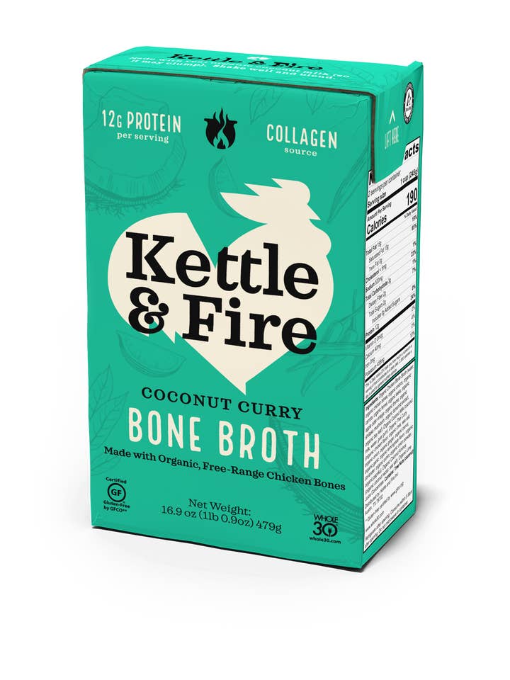 Bouillon d'os Céto au cari de noix de coco 16.9 oz pour la vente par Kettle & Fire