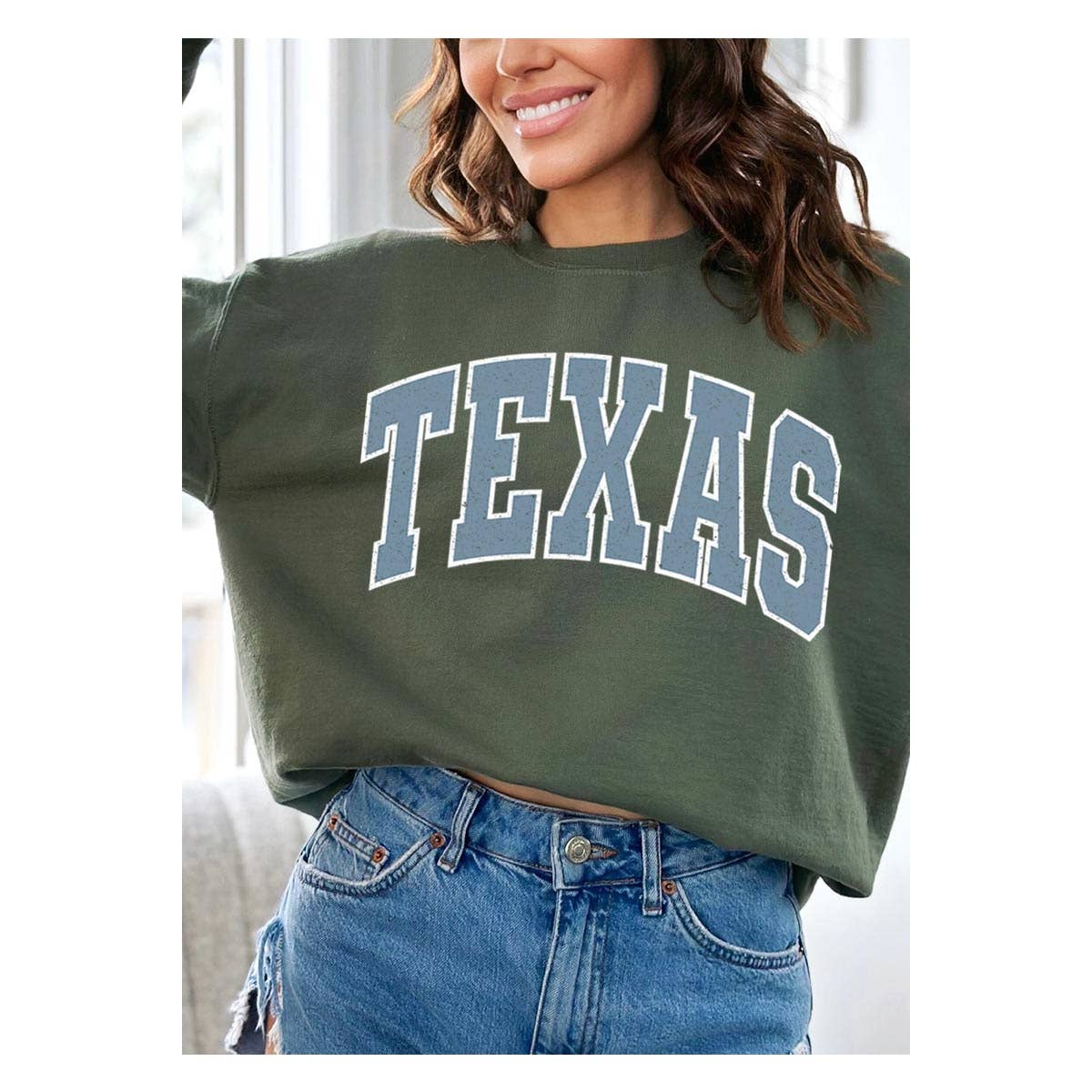 COLORBEAR - Wholesale Graphic Sweatshirt - Women's - Texas State Graphic Fleece Sweatshirts4