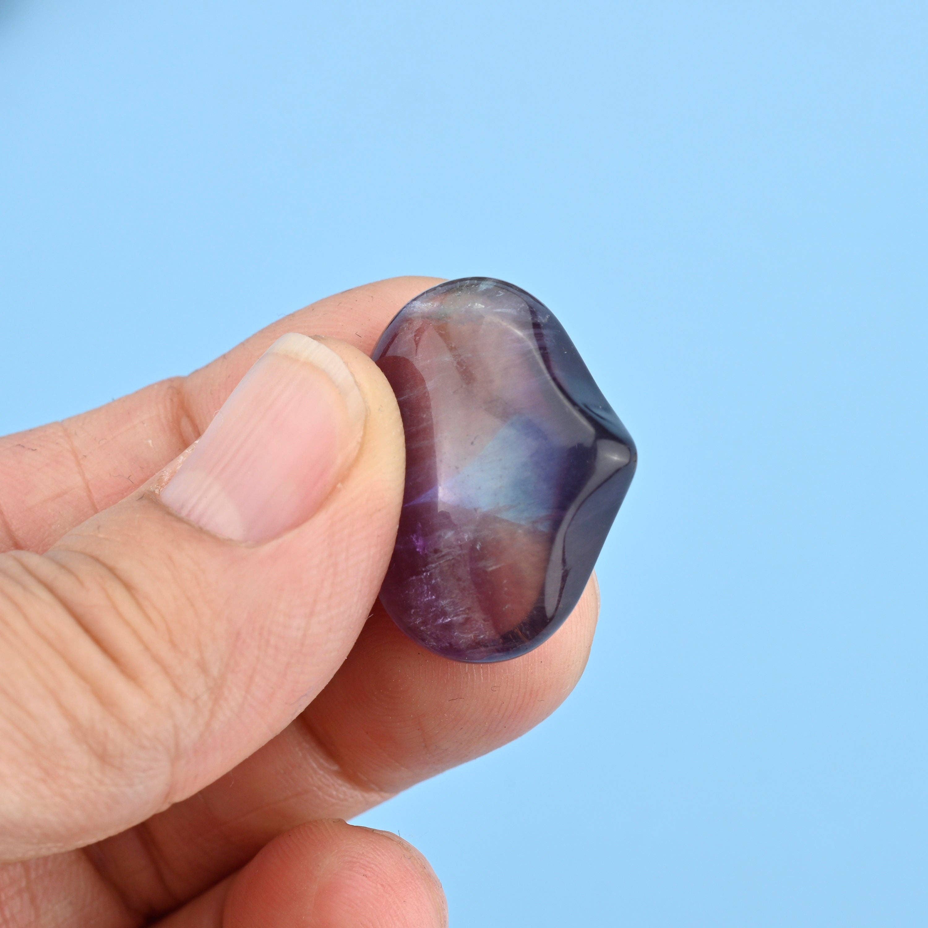 ilovebeadsusa - Vente Pierre et cristal de spiritualité - Pierre précieuse en forme de cœur gonflé sculptée en fluorite naturelle de 25 x 20 mm4