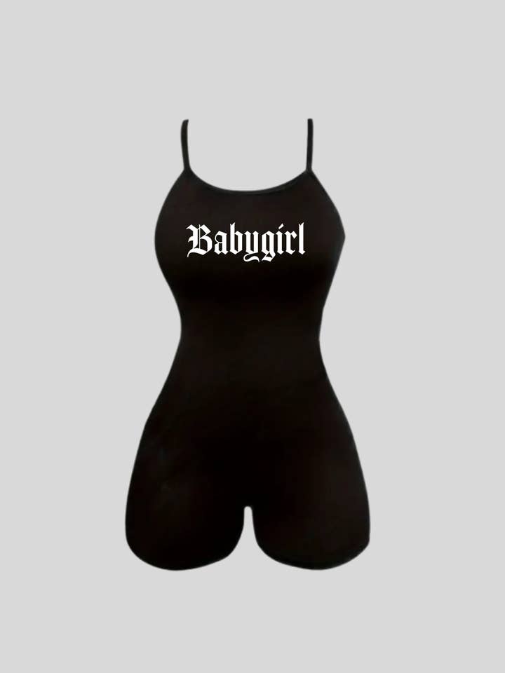 Babygirl, Gothic Kink Romper Stripper Y2K Clubwear for wholesale by Wickedly Divine Shop