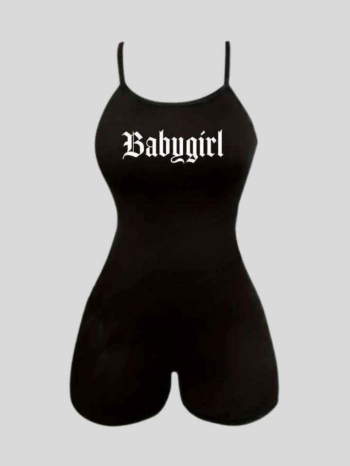 Babygirl, Gothic Kink Romper Stripper Y2K Clubwear for wholesale by Wickedly Divine Shop