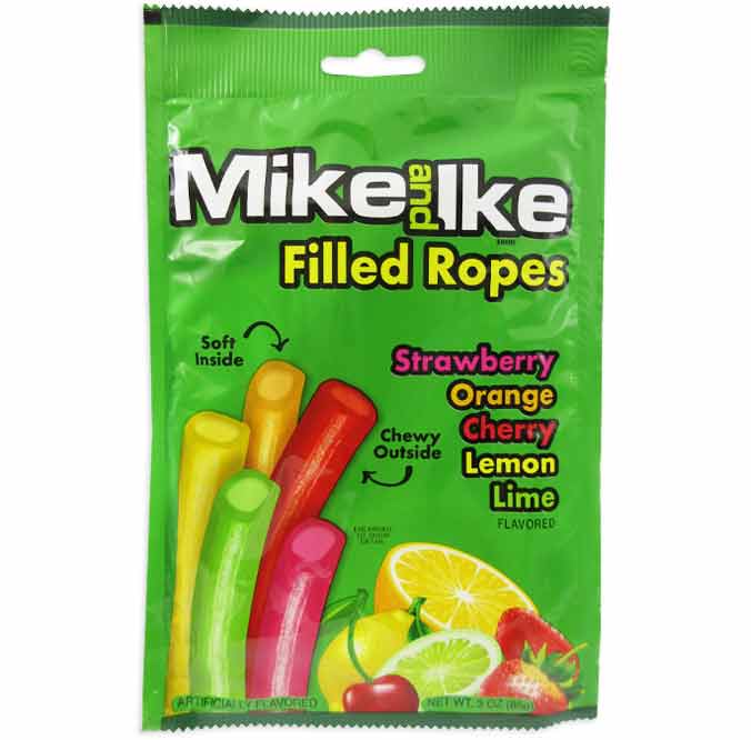 iSweet.ca - Wholesale Licorice - Mexico Mike- Mike & Ike Licorice Ropes Pouch - 3 oz0
