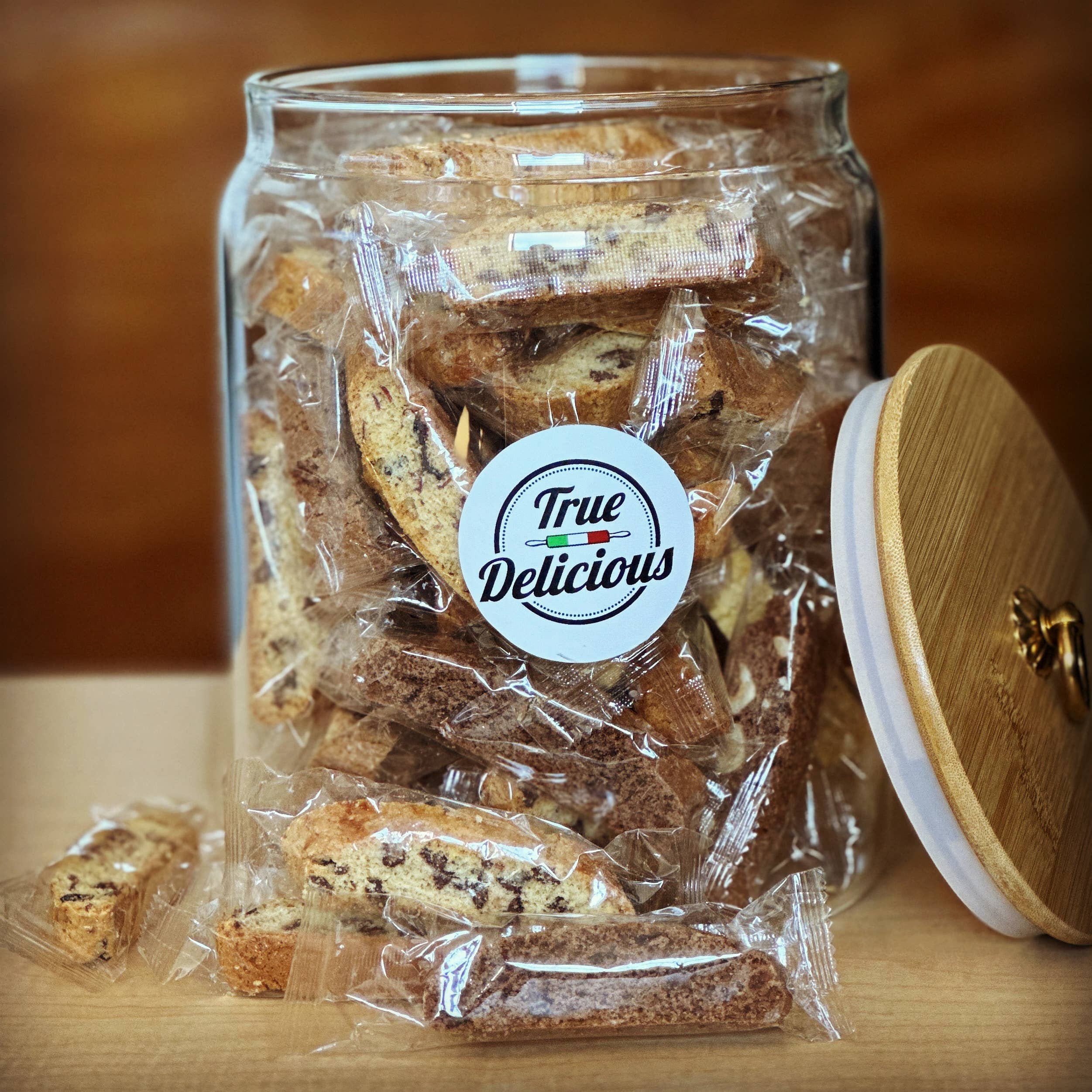 True Delicious - Wholesale Cookie - 3" Biscotti Individually Wrapped - 100pcs1