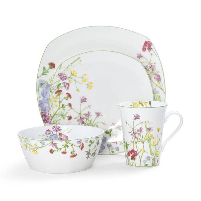 Mikasa Wildflower Garden Square 16PC DW Set Brown Bx Pkg for wholesale by Fitz and Floyd® Mikasa® Pfaltzgraff®